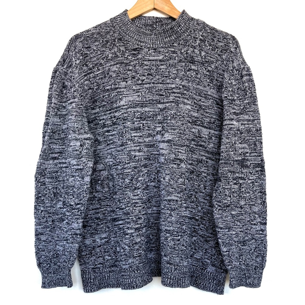 Men's Pacsun Marled Gray-Black Knit Sweater